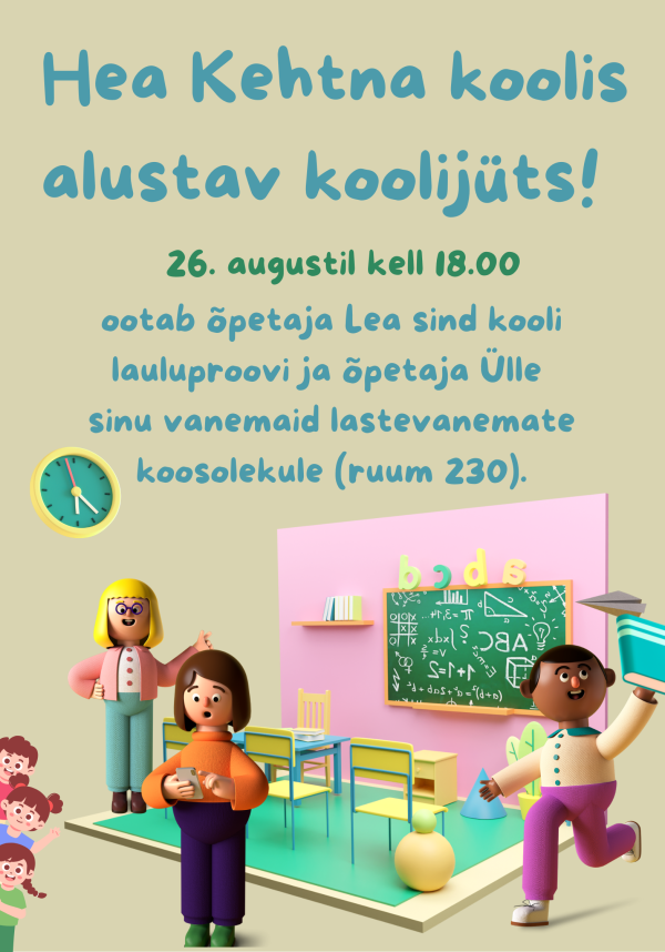 1. klassi lastevanemate koosolek